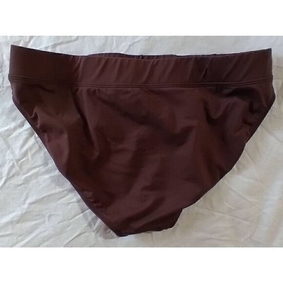 Athleta Lime Brown Bikini Bottom Size L - Picture 2 of 4